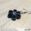 Beautiful Dream Black Clear Floral Dangle Earring 6mm photo