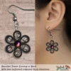Beautiful Dream Black Floral Dangle Earring 6mm