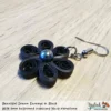 Beautiful Dream Black Floral Dangle Earring 6mm photo
