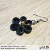 Beautiful Dream Black Gold Floral Dangle Earring 6mm photo