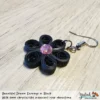 Beautiful Dream Black Rose Floral Dangle Earring 6mm chrystal photo