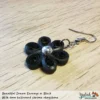 Beautiful Dream Black Silver Floral Dangle Earring 6mm photo
