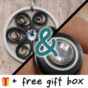 Matching clear Pendant & Ring in set with gift box
