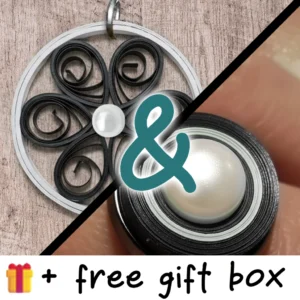 Matching white Pendant & Ring in set with gift box