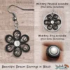Beautiful Dream Black White Floral Dangle Earring 6mm Extras a