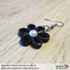 Beautiful Dream Black White Floral Dangle Earring 6mm photo