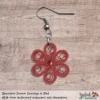 Beautiful Dream Irid Red Floral Dangle Earring 4mm