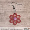 Beautiful Dream Red Rose Floral Dangle Earring 6mm