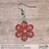 Beautiful Dream Red Yellow Floral Dangle Earring 4mm red-yellow