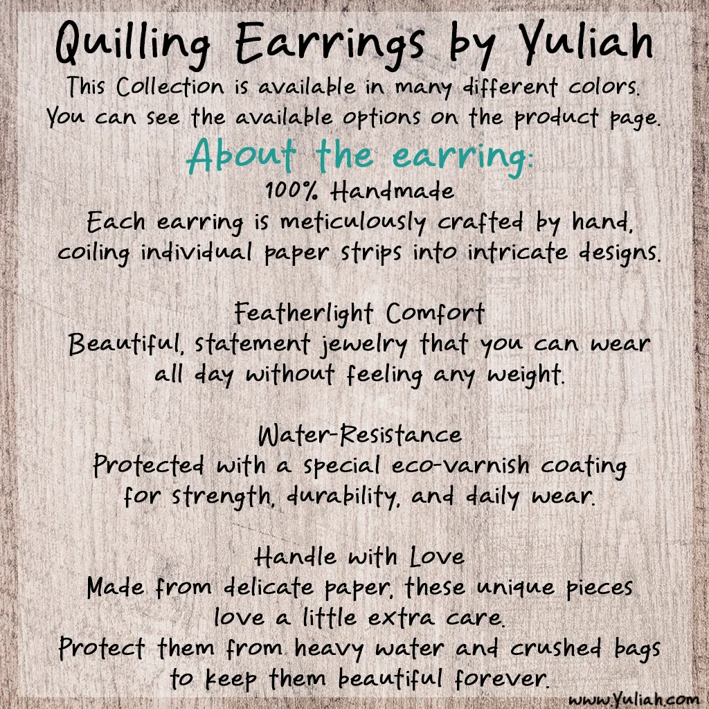 Quilling earrings info